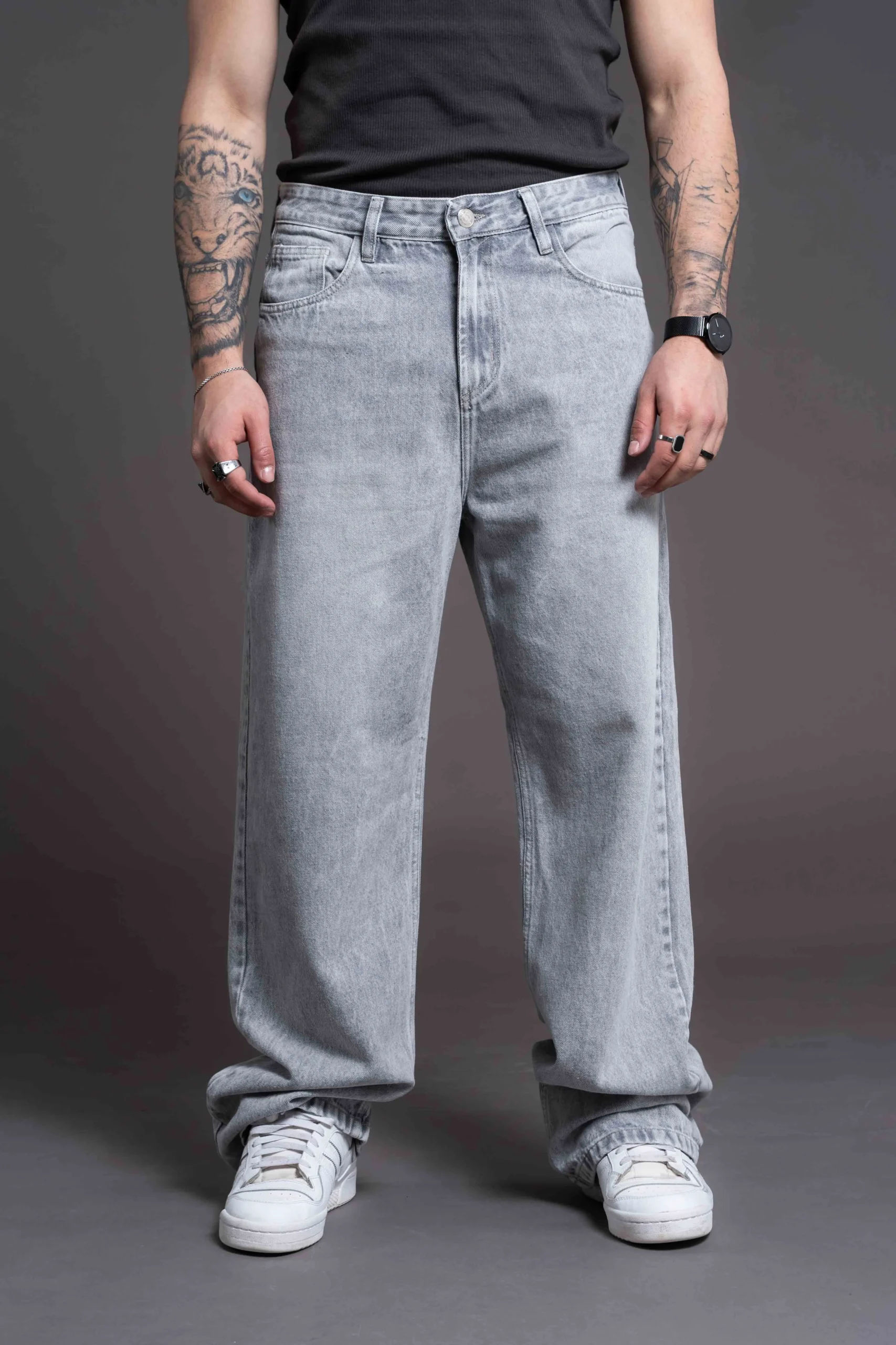Alternative view of Baggy Grey Silver